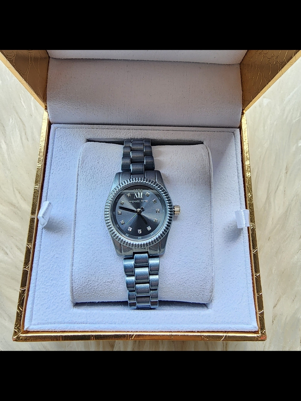 Michael Kors Original New Women's Limited-Edition Lexington Chambray Blue Watch